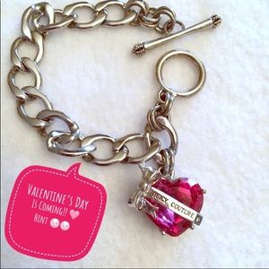 Juicy Couture Chain Link Crystal Heart Bracelet